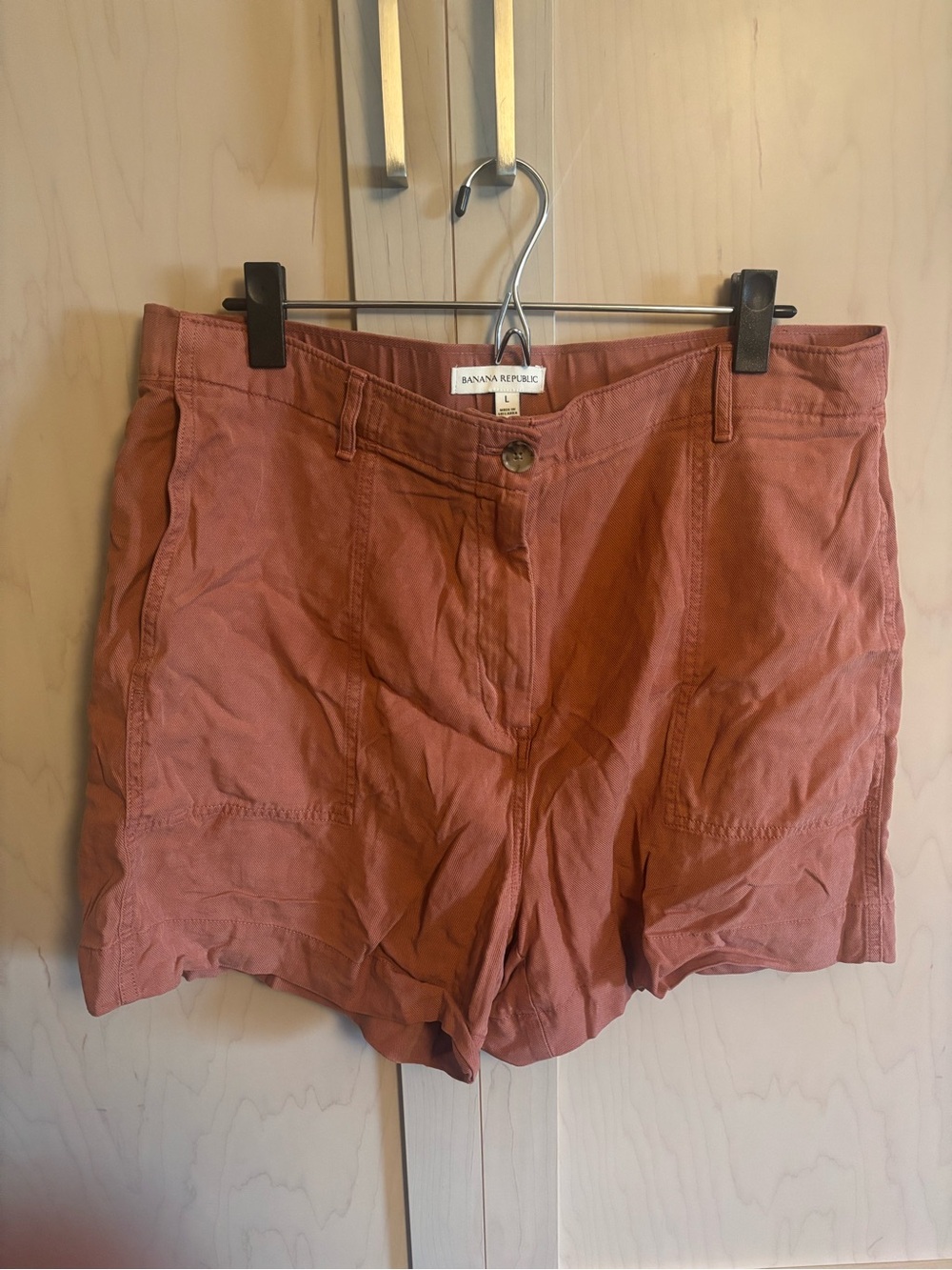 Banana Republic Women's Rust-Tone Cotton Bermuda Shorts